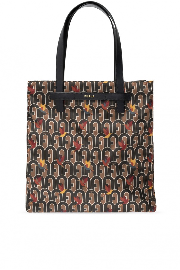 SchaferandweinerShops Comoros Dune Telly Tote bag style ecorce de bois Noir Digit hand bag Furla